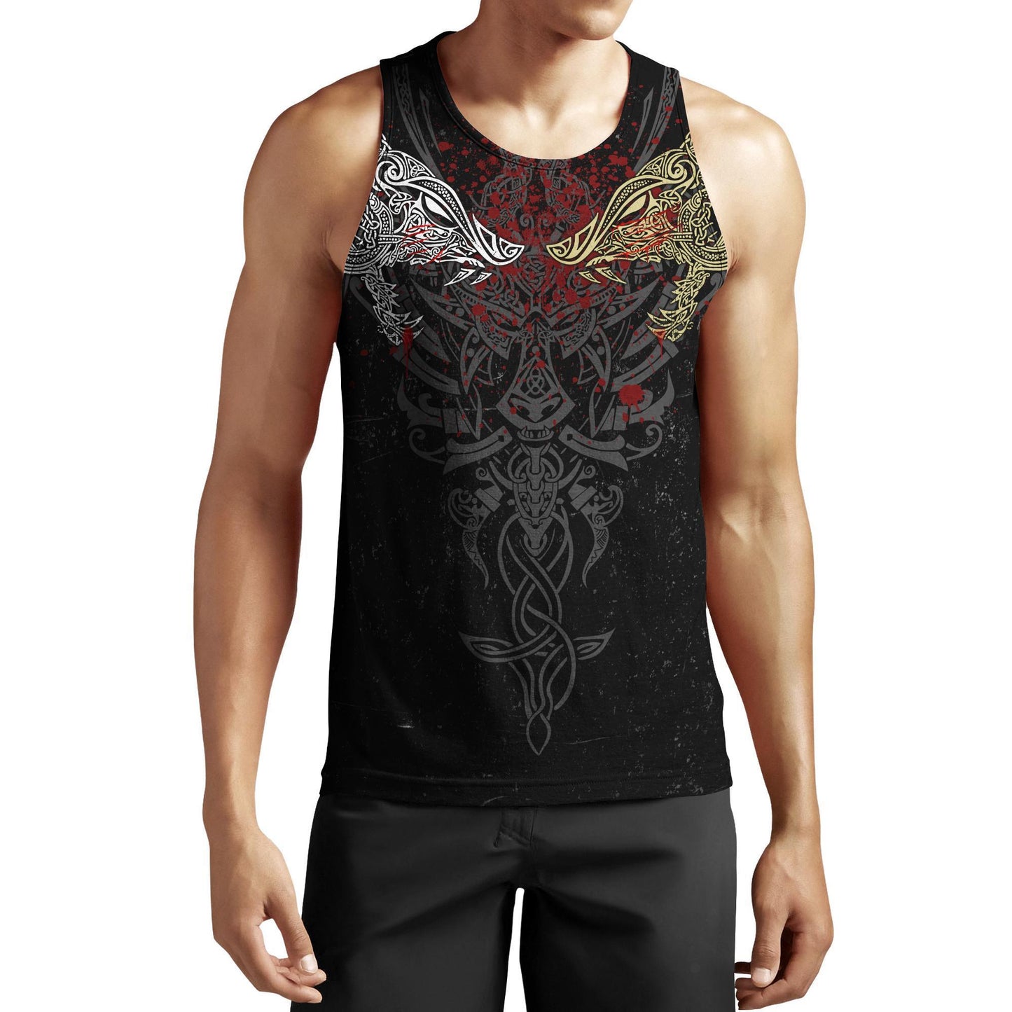 Geki And Freki Viking Wolf III Tattoo 3D Over Printed Unisex Hoodie-ML