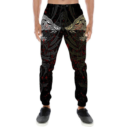 Geki And Freki Viking Wolf III Tattoo 3D Over Printed Unisex Hoodie-ML