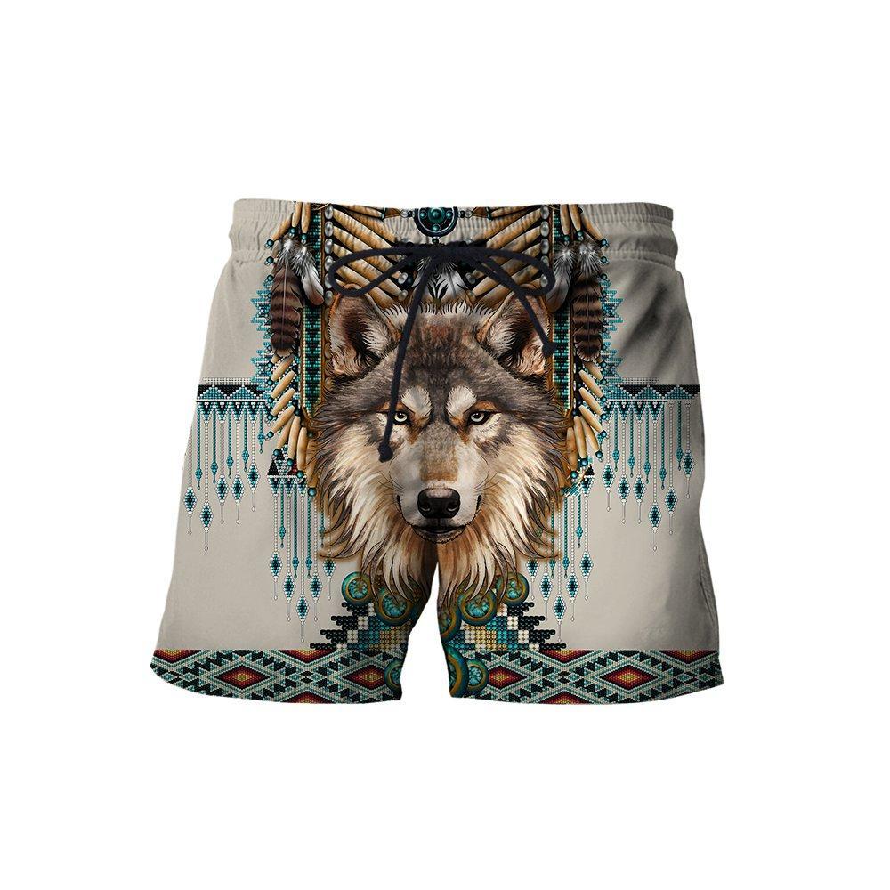 Native Spirit Wolf 3D Over Printed Unisex Hoodie-ML