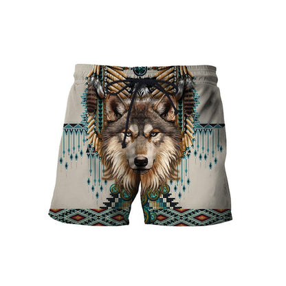 Native Spirit Wolf 3D Over Printed Unisex Hoodie-ML