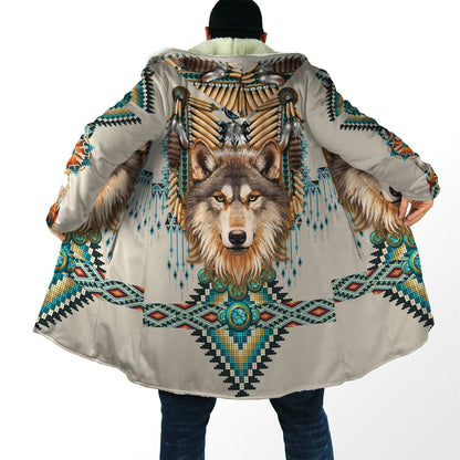 Native Spirit Wolf 3D Over Printed Unisex Hoodie-ML