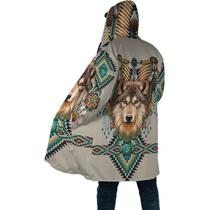 Native Spirit Wolf 3D Over Printed Unisex Hoodie-ML