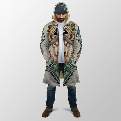 Native Spirit Wolf 3D Over Printed Unisex Hoodie-ML