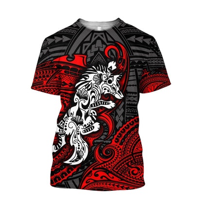 Amazing Polynesian Wolf Tattoo Unisex Hoodie ML