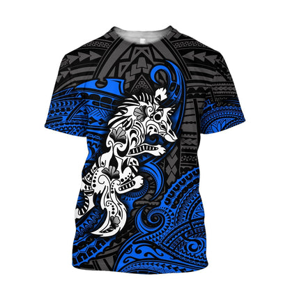Amazing Polynesian Wolf Tattoo Unisex Hoodie ML
