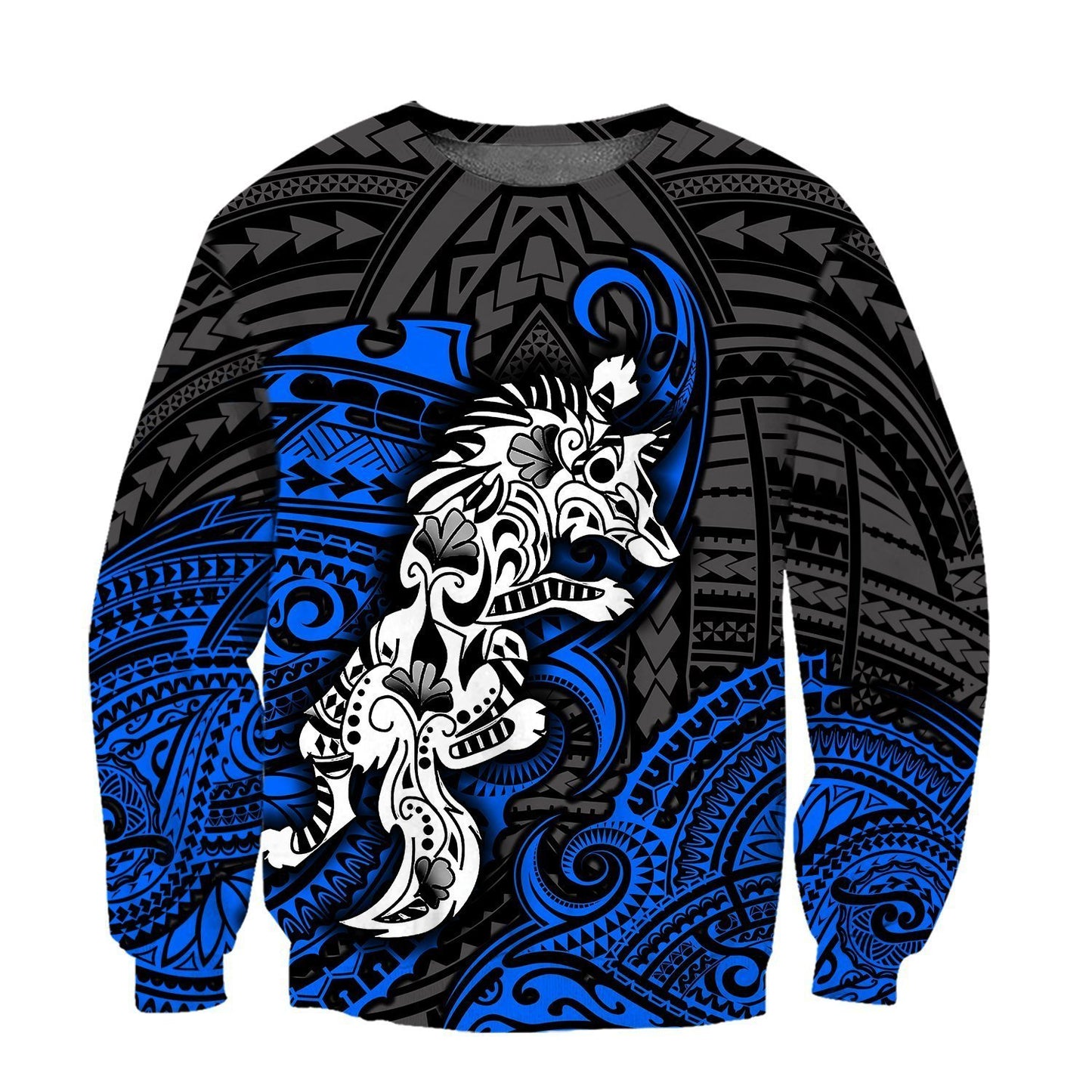 Amazing Polynesian Wolf Tattoo Unisex Hoodie ML