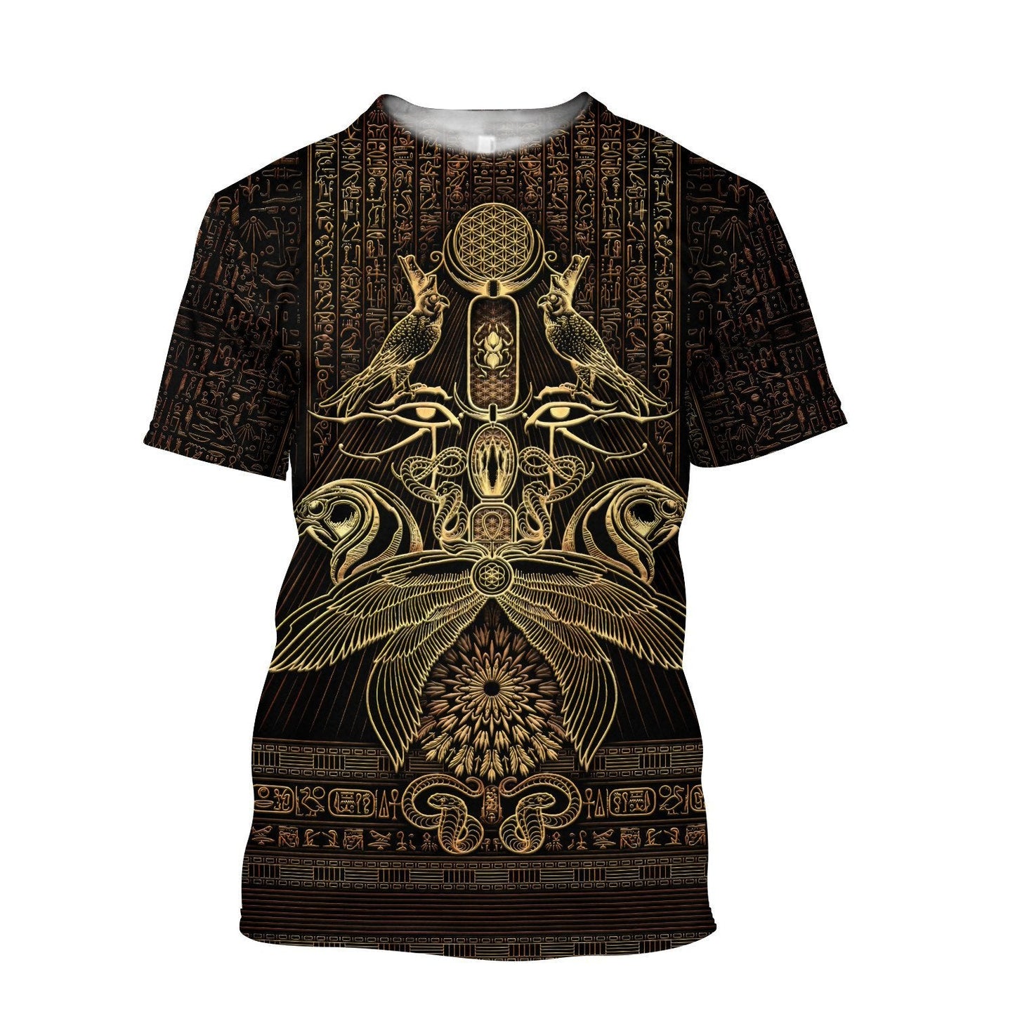 Egypt The Auspices Of Horus Golden All 3D Over Printed Unisex Hoodie ML