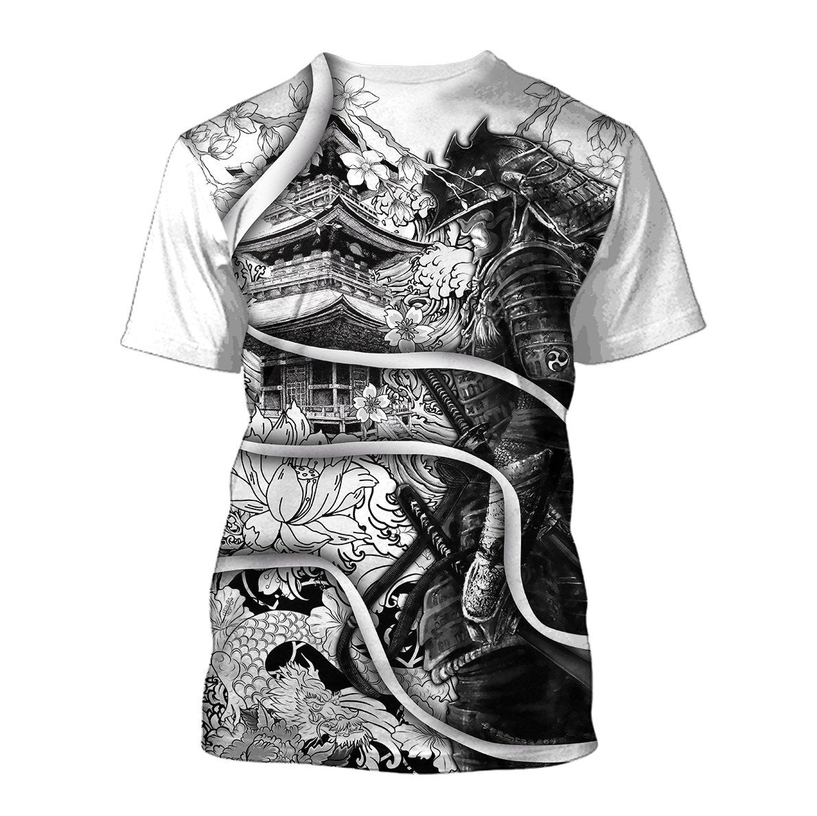 Samurai Tattoo 3D Over Printed Unisex Hoodie-ML