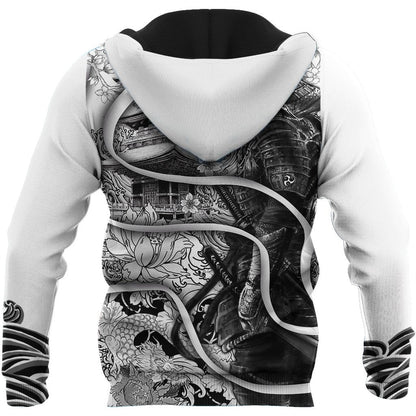 Samurai Tattoo 3D Over Printed Unisex Hoodie-ML