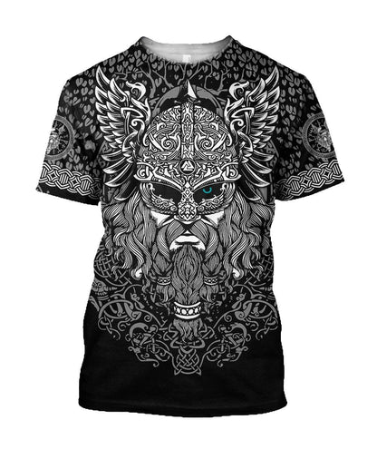 Odin Tattoo 3D Over Printed Hoodie Unisex-ML