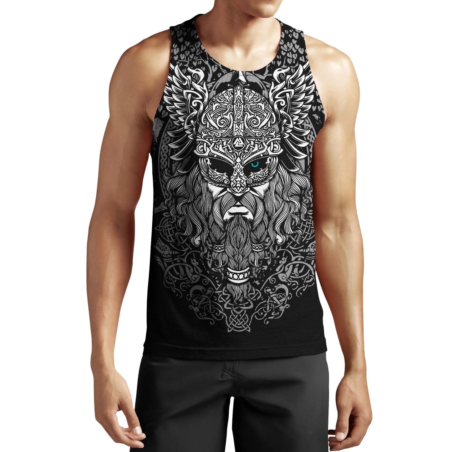 Odin Tattoo 3D Over Printed Hoodie Unisex-ML