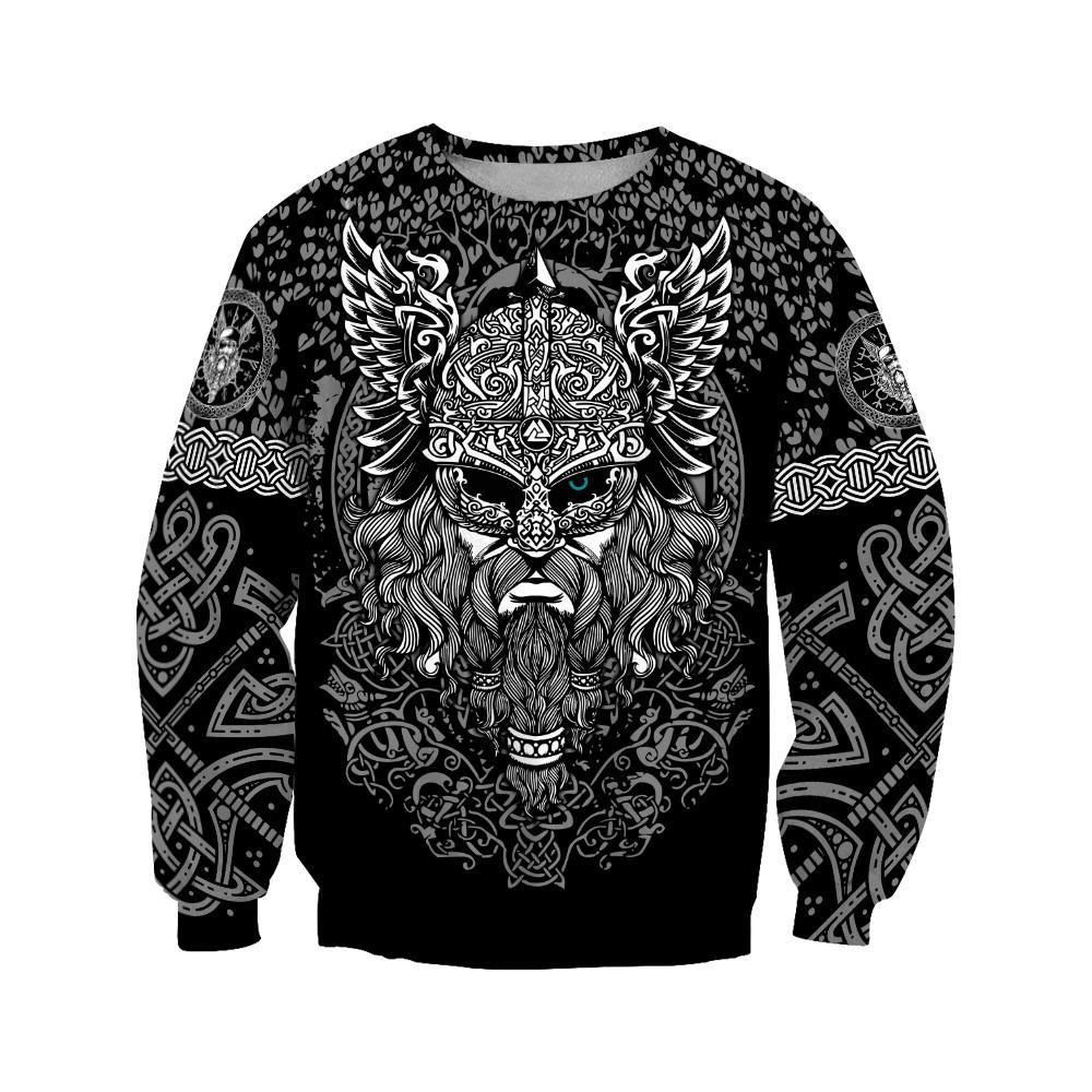 Odin Tattoo 3D Over Printed Hoodie Unisex-ML