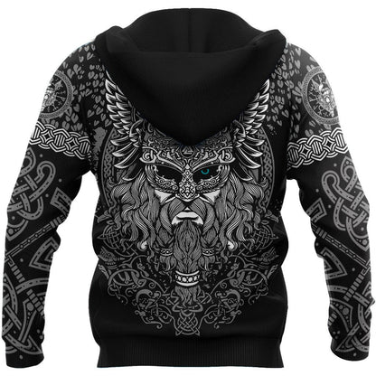 Odin Tattoo 3D Over Printed Hoodie Unisex-ML