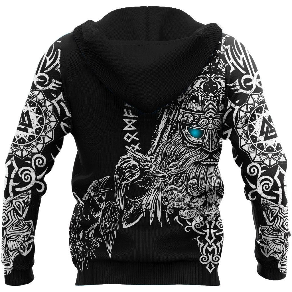 Odin Viking Tattoo 3D Over Printed Hoodie Unisex-ML