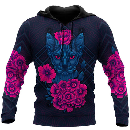 Shpynx & Flower tattoos 3D All Over Printed shirt & short for men and women PL