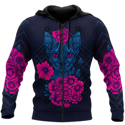Shpynx & Flower tattoos 3D All Over Printed shirt & short for men and women PL