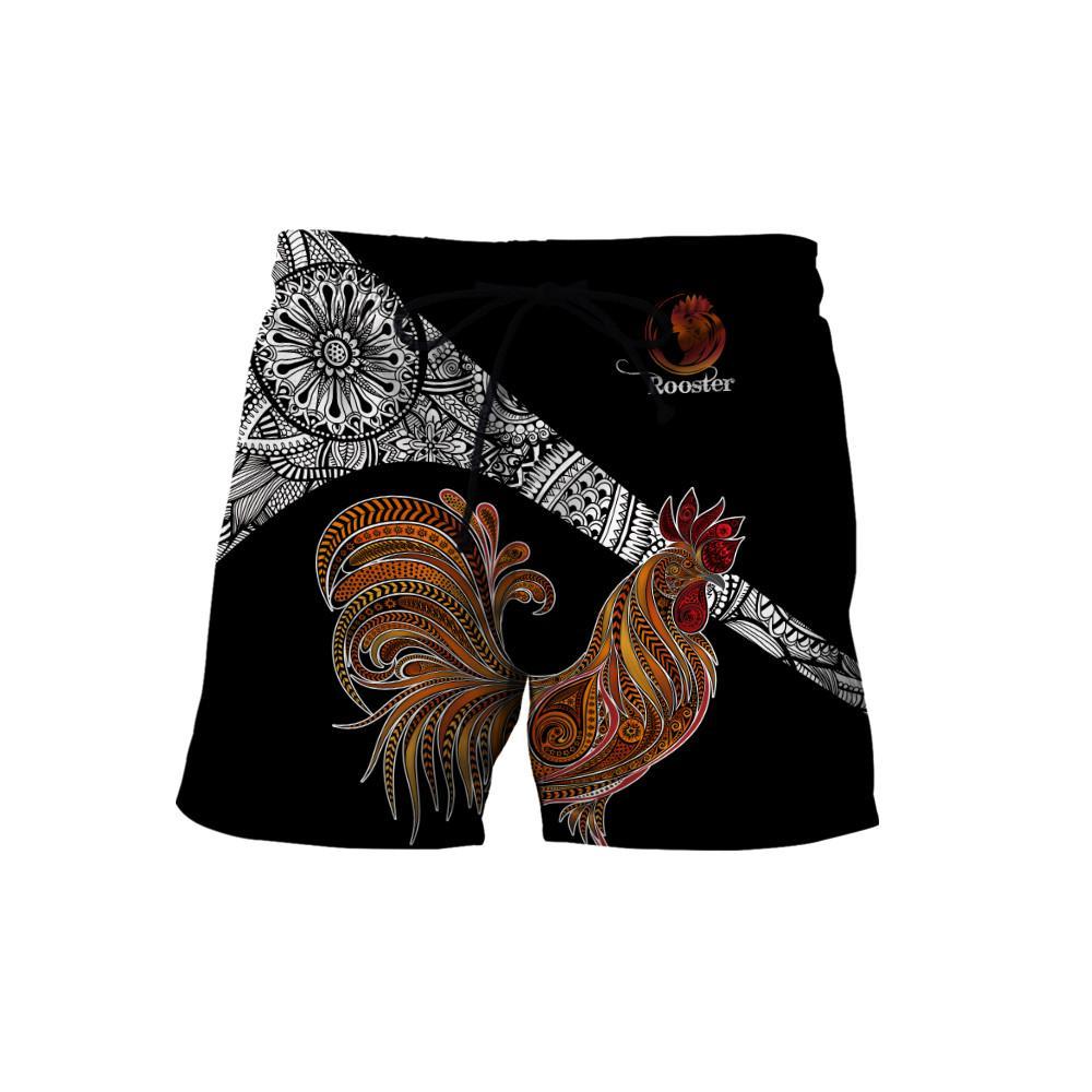 Rooster King Tribal Pattern All Over Printed Unisex Deluxe Hoodie ML