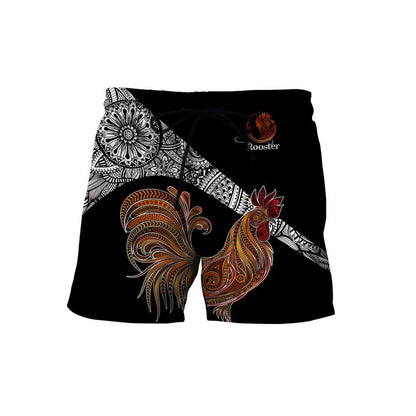 Rooster King Tribal Pattern All Over Printed Unisex Deluxe Hoodie ML