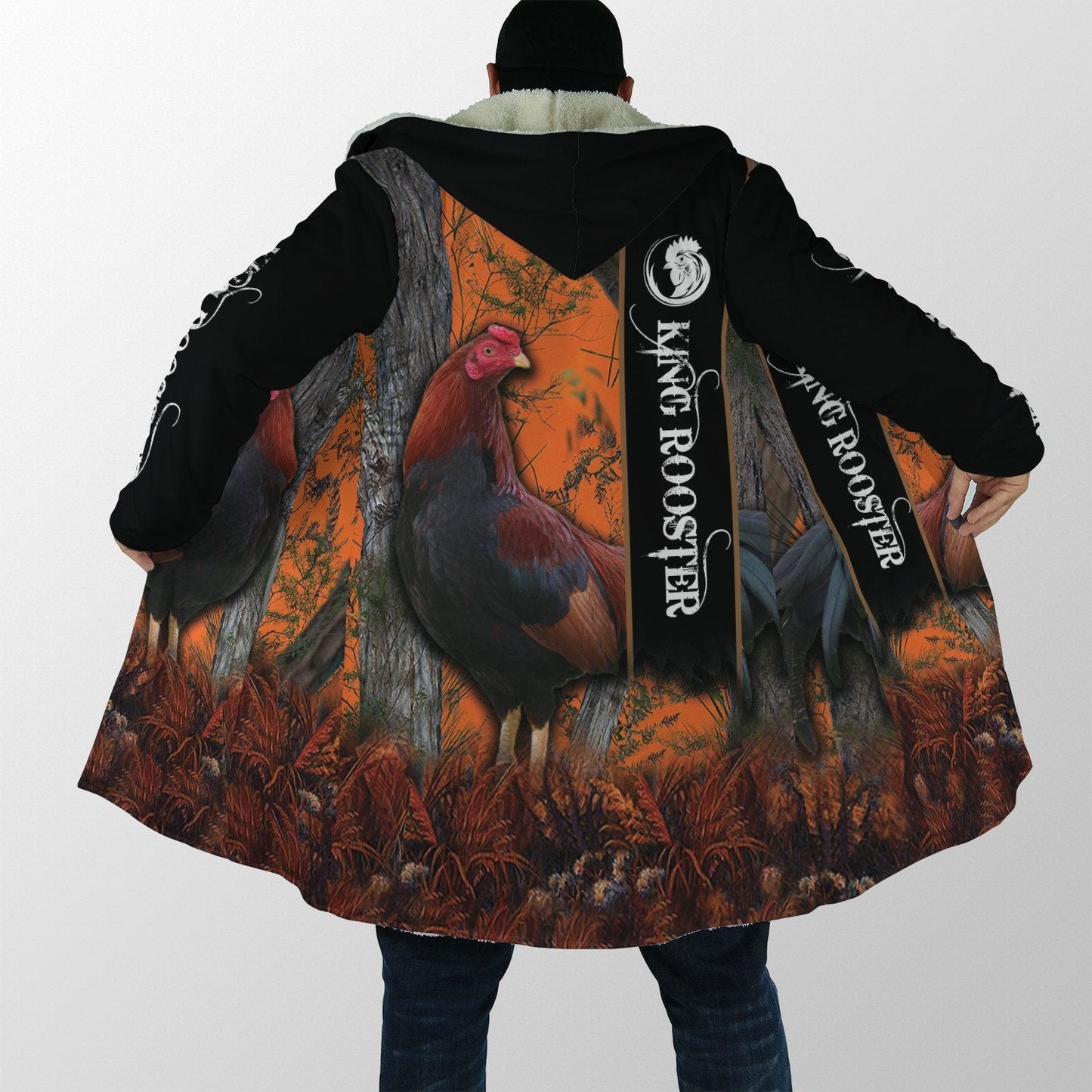 Rooster King II Camo All Over Printed Unisex Deluxe Hoodie ML