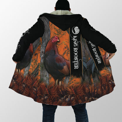 Rooster King II Camo All Over Printed Unisex Deluxe Hoodie ML