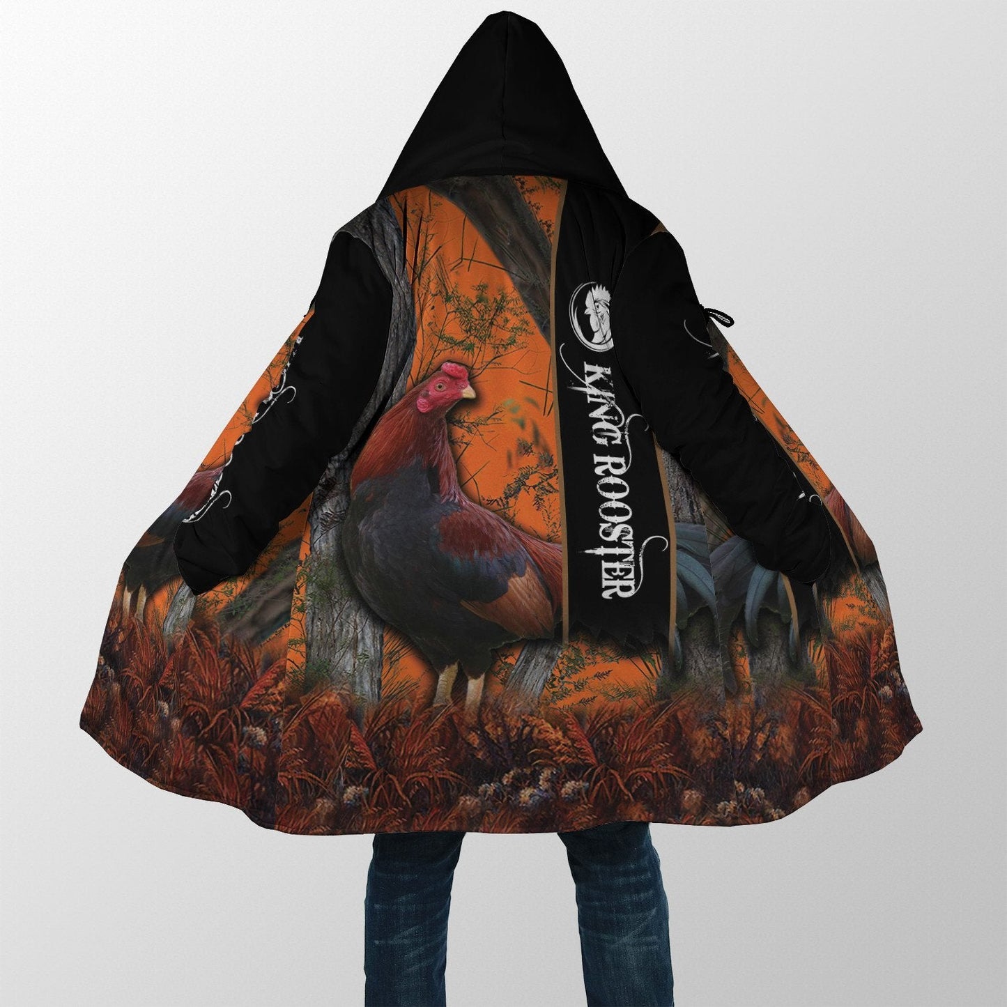 Rooster King II Camo All Over Printed Unisex Deluxe Hoodie ML