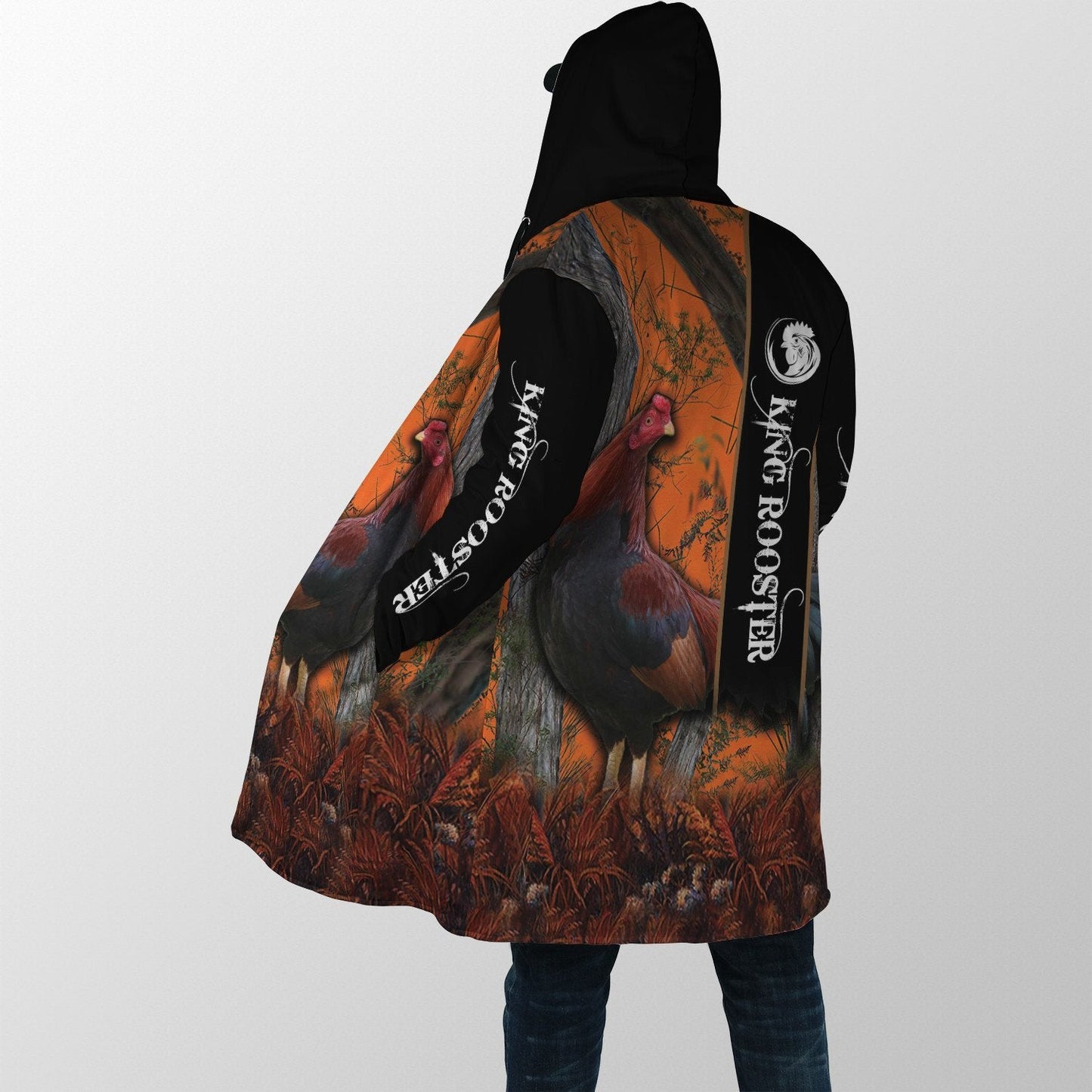 Rooster King II Camo All Over Printed Unisex Deluxe Hoodie ML