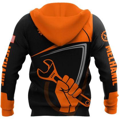All Over Printed Mechanic Hoodie For Men and Women TN