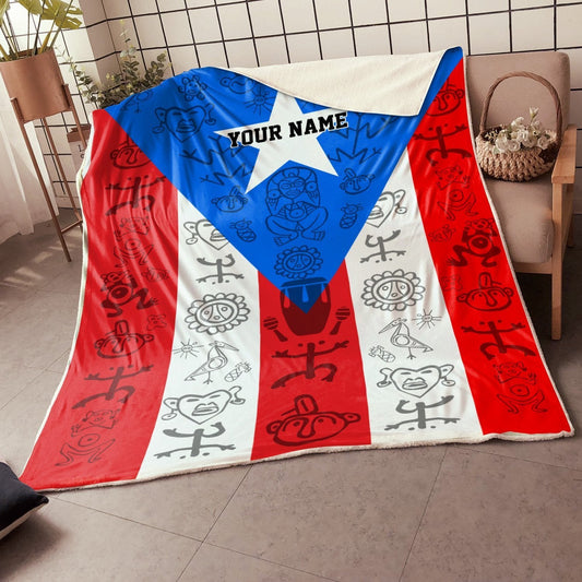 Customize Name Puerto Rico Lover Blanket