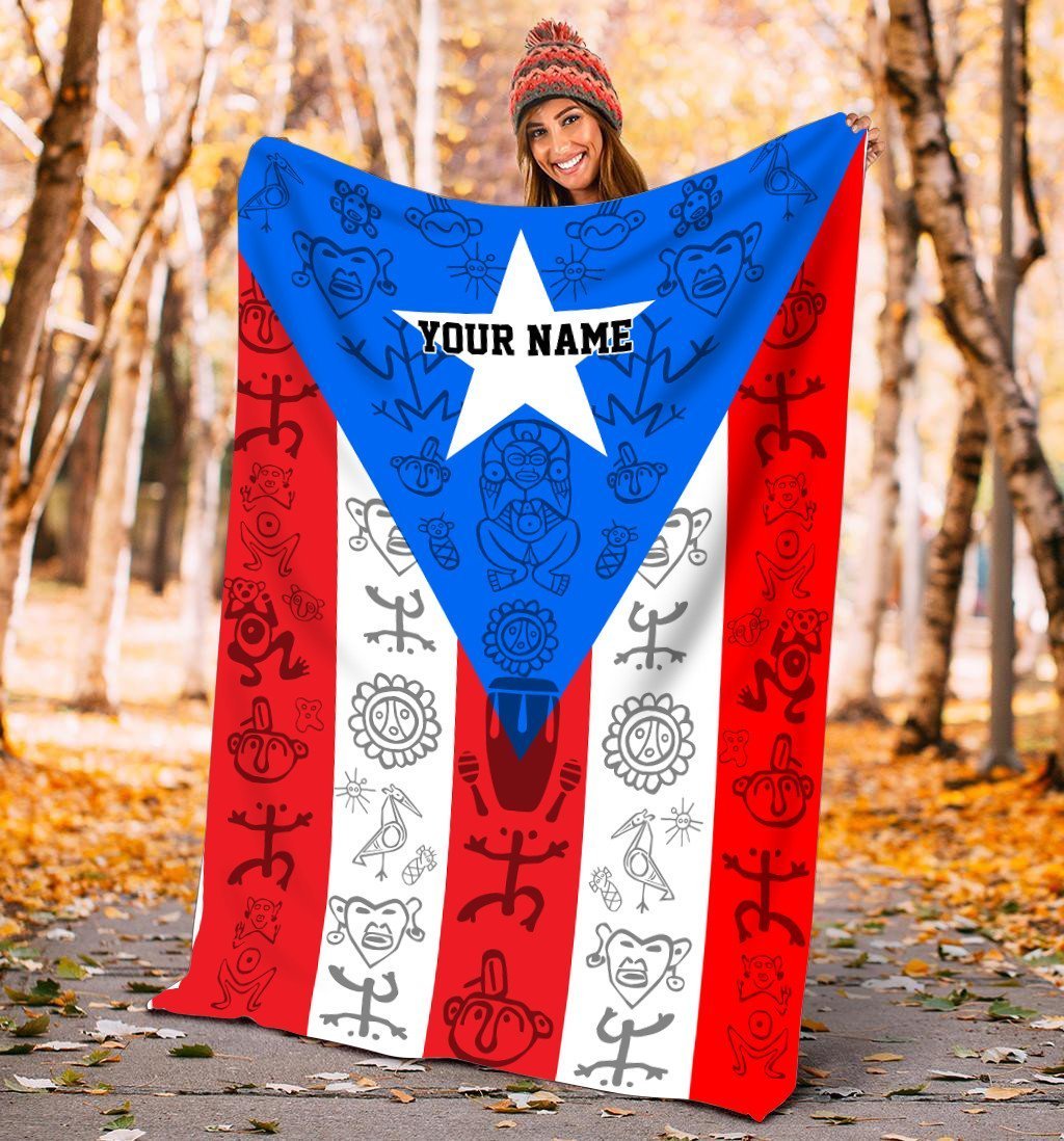 Customize Name Puerto Rico Lover Blanket