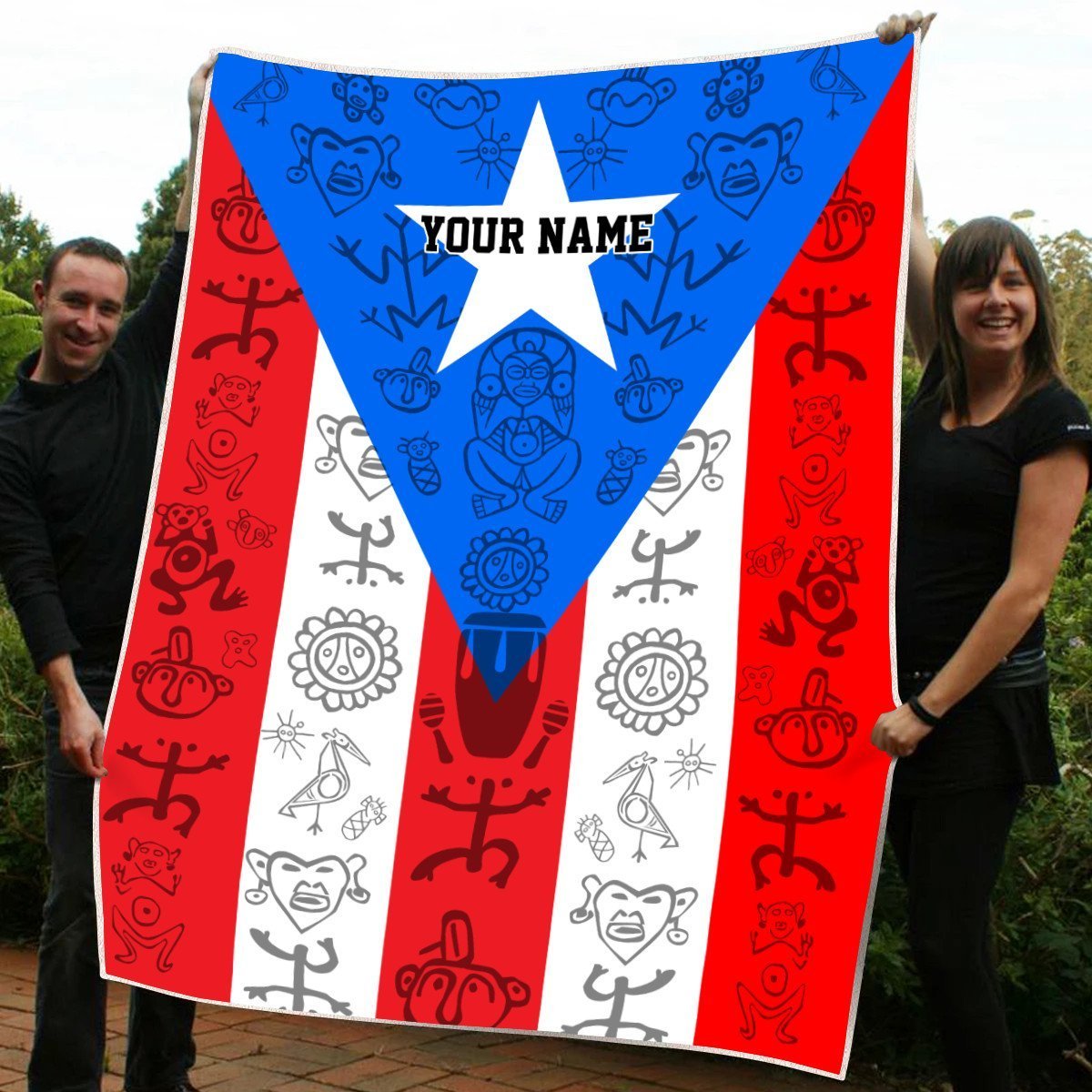 Customize Name Puerto Rico Lover Blanket