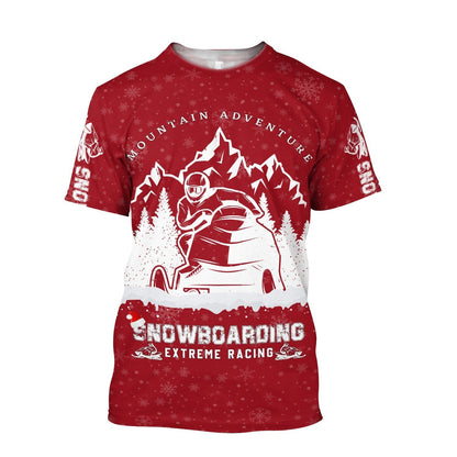 Snowmobile 3D All Over Printed shirt & short for men and women PL
