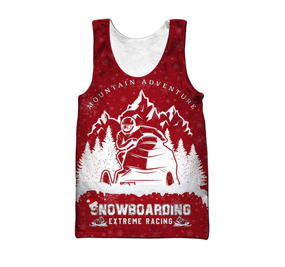 Snowmobile 3D All Over Printed shirt & short for men and women PL