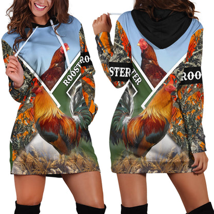Rooster Lover All Over Printed Unisex Deluxe Hoodie ML