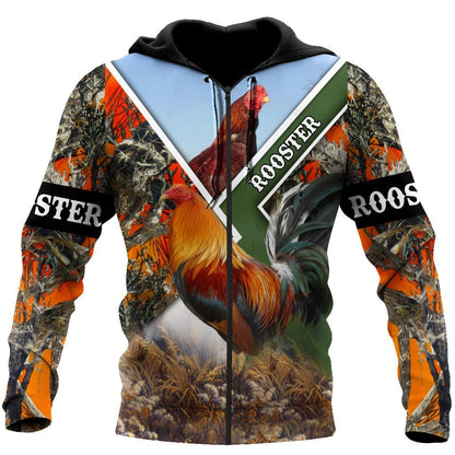 Rooster Lover All Over Printed Unisex Deluxe Hoodie ML