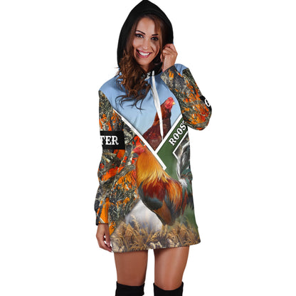 Rooster Lover All Over Printed Unisex Deluxe Hoodie ML