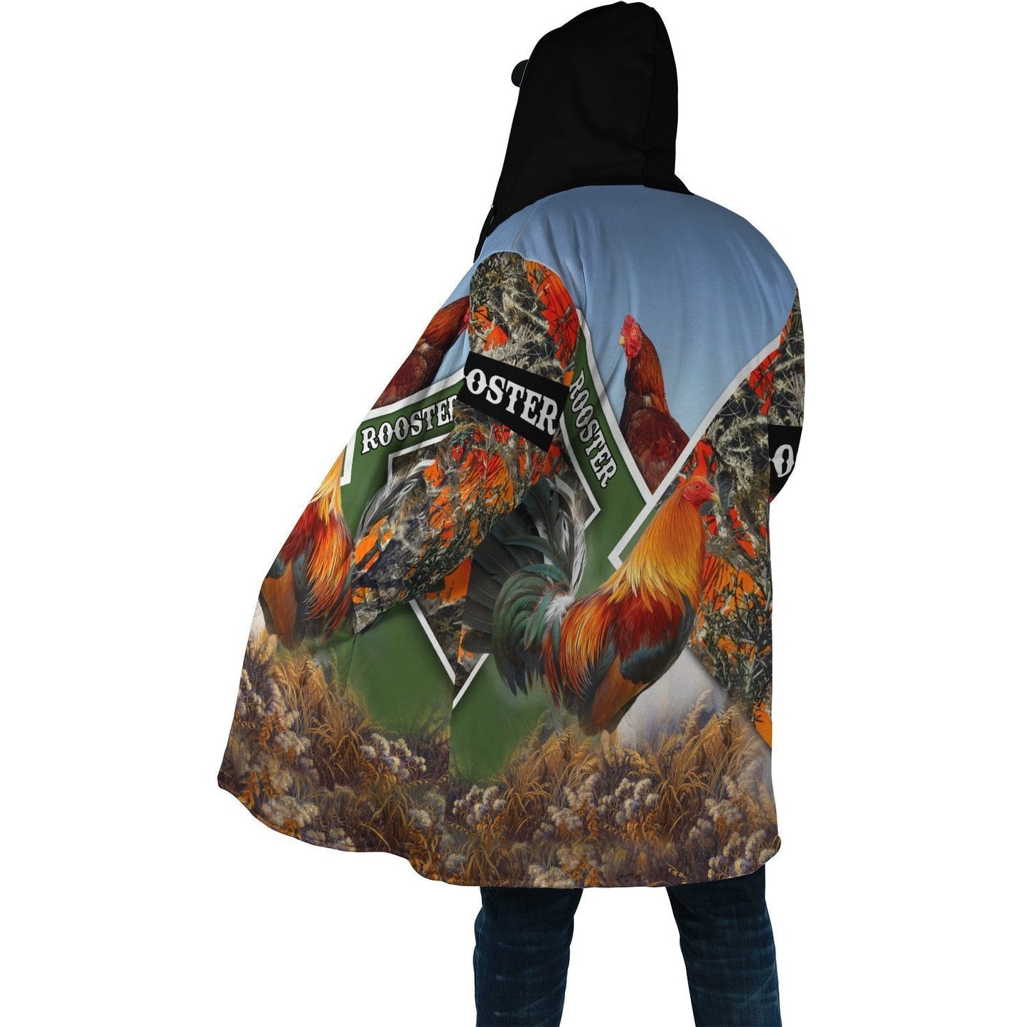 Rooster Lover All Over Printed Unisex Deluxe Hoodie ML