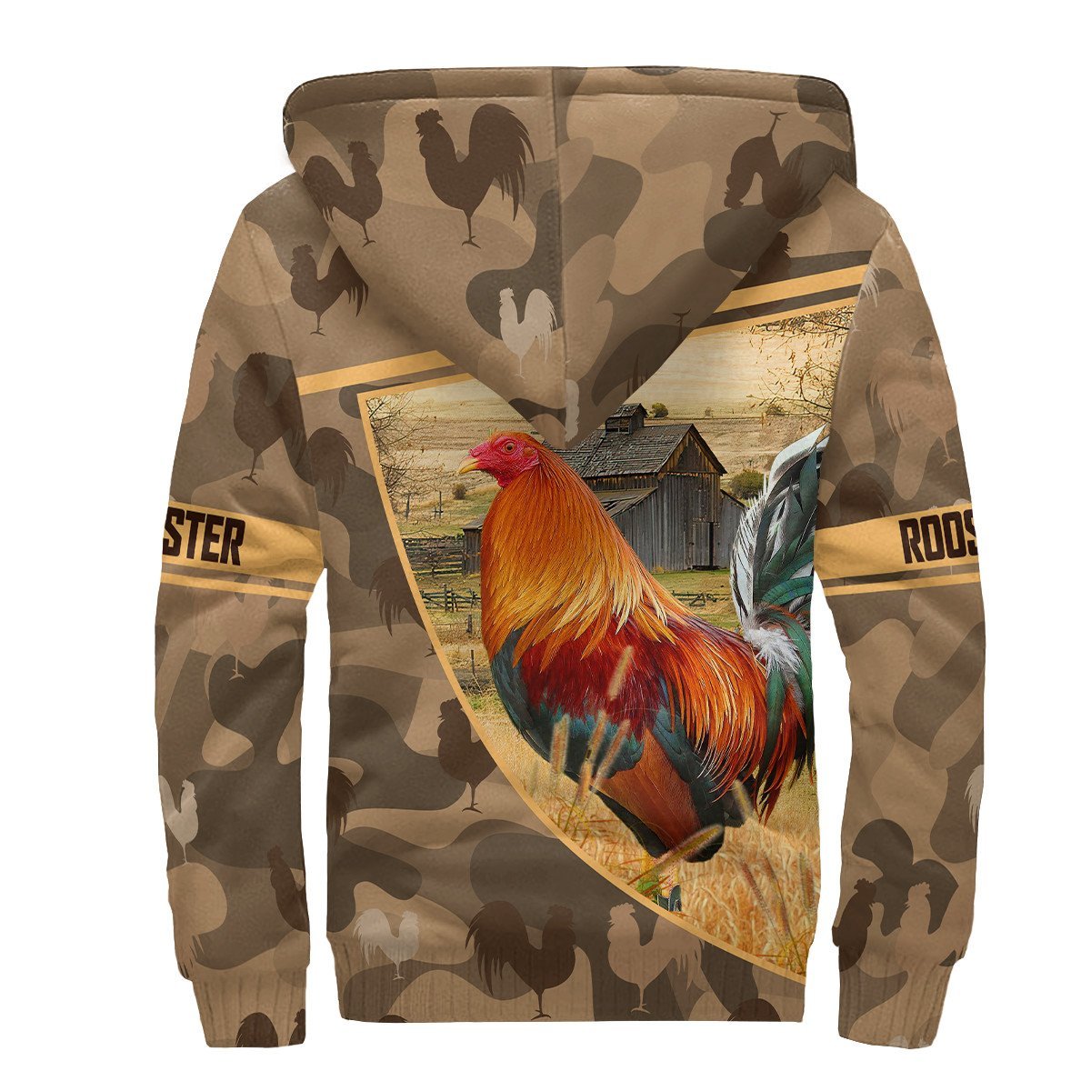 Love Rooster All Over Printed Unisex Deluxe Hoodie ML