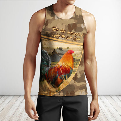 Love Rooster All Over Printed Unisex Deluxe Hoodie ML