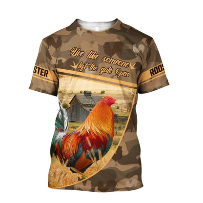 Love Rooster All Over Printed Unisex Deluxe Hoodie ML