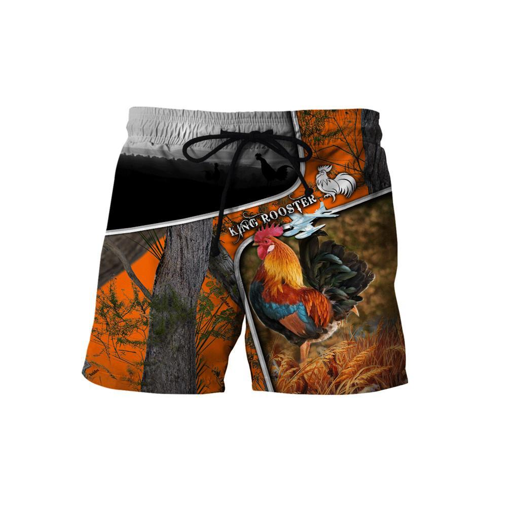 King Rooster All Over Printed Unisex Deluxe Hoodie ML