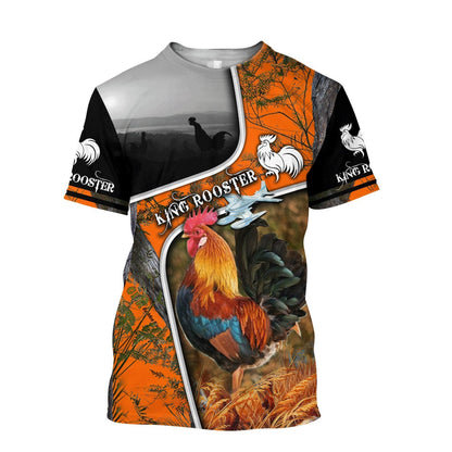 King Rooster All Over Printed Unisex Deluxe Hoodie ML