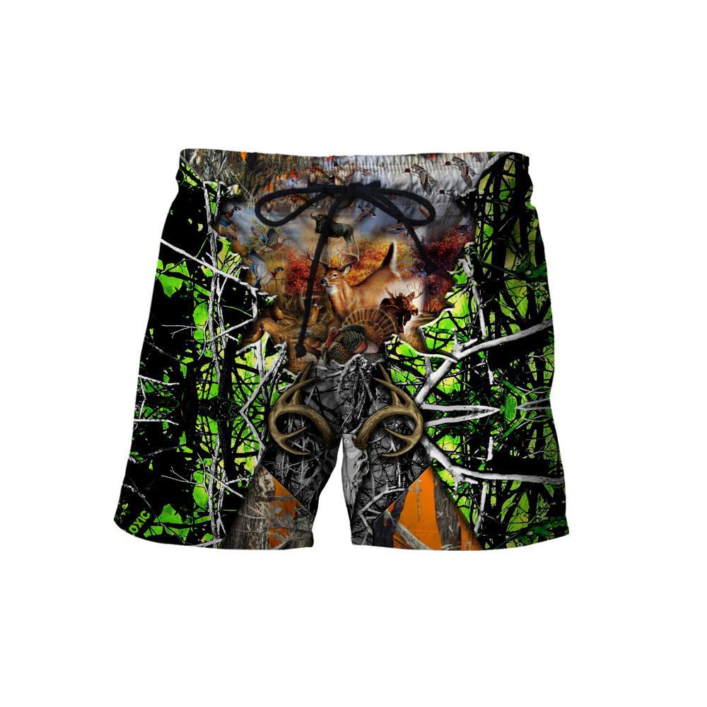 Huntaholic Hunting Camo Over Printed Unisex Deluxe Hoodie ML