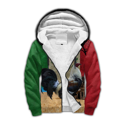 Mexico Rooster All Over Printed Unisex Deluxe Hoodie ML