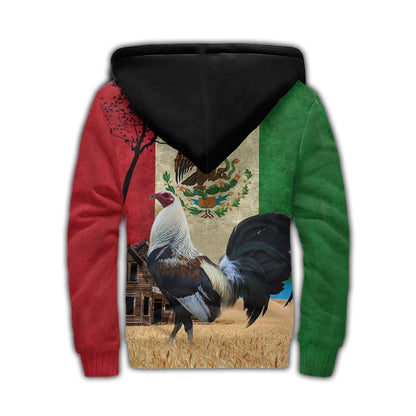 Mexico Rooster All Over Printed Unisex Deluxe Hoodie ML