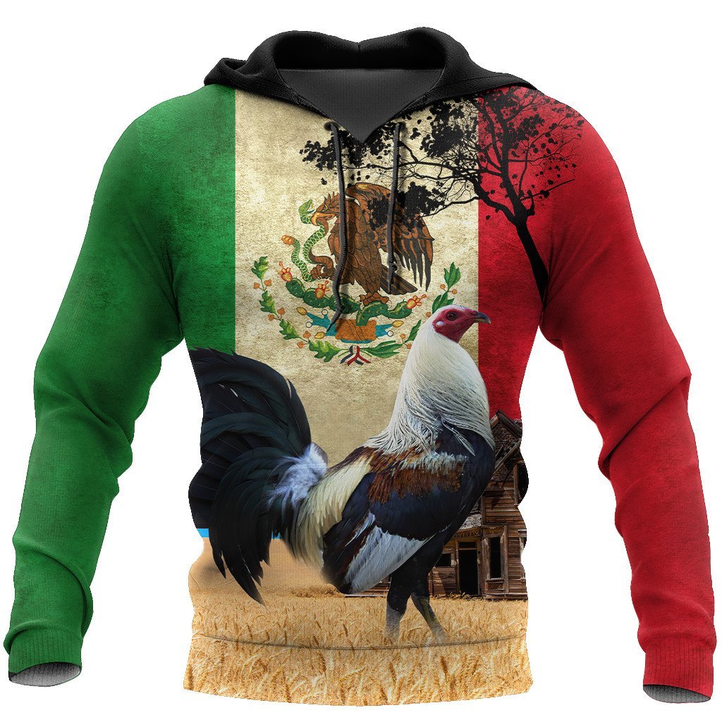 Mexico Rooster All Over Printed Unisex Deluxe Hoodie ML