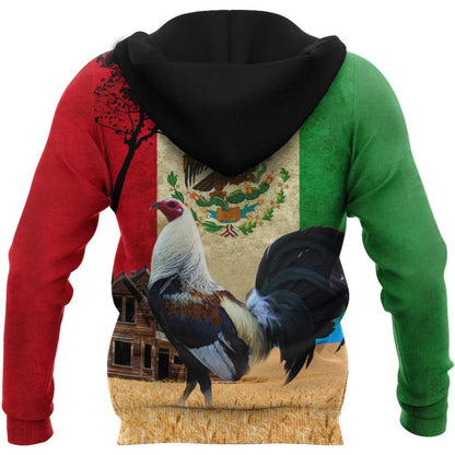 Mexico Rooster All Over Printed Unisex Deluxe Hoodie ML