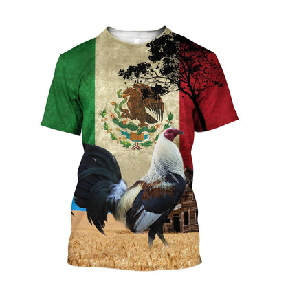 Mexico Rooster All Over Printed Unisex Deluxe Hoodie ML