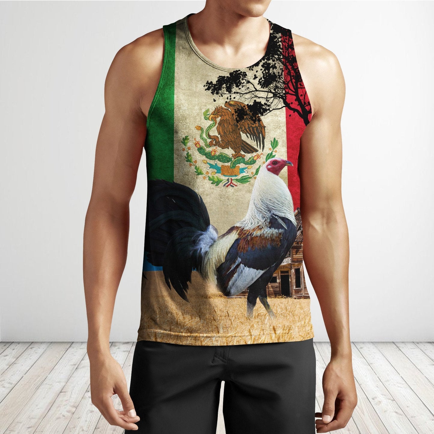 Mexico Rooster All Over Printed Unisex Deluxe Hoodie ML