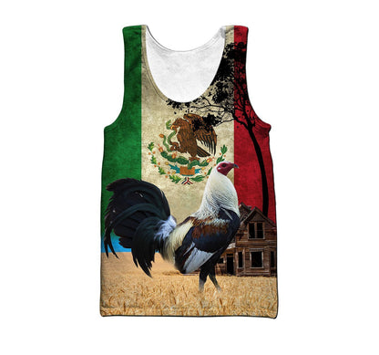 Mexico Rooster All Over Printed Unisex Deluxe Hoodie ML