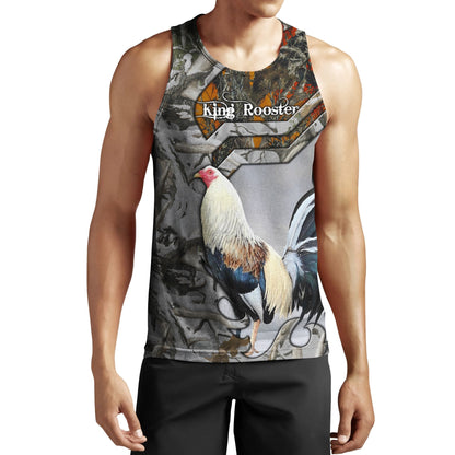 King Rooster Camo All Over Printed Unisex Deluxe Hoodie ML